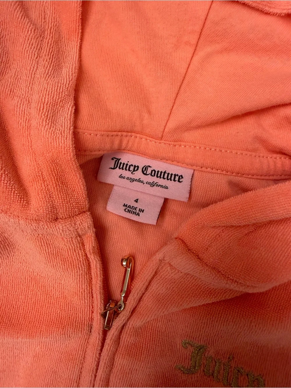 Juicy Couture Girls Size 4 Terry Hoodie Shorts Set 🍒
